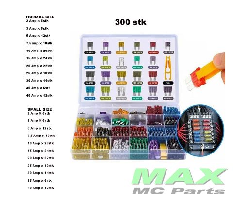 Sikrings sortiement 300 STK Normal/Small