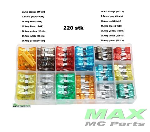 Sikrings sortiement 220 STK Normal/Small