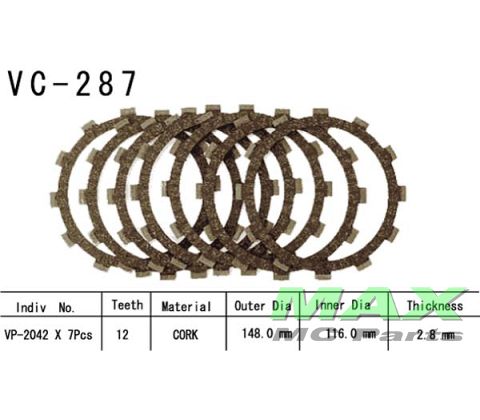 Koblingsplader (7) YAMAHA RD350 YFM350
