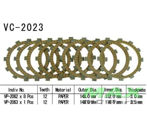 Koblingsplader VESRAH (8+1) FZS1000 FZ1