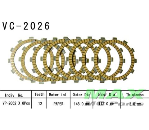 Koblingsplader(8PCS) YAMAHA YZFR6 99-09