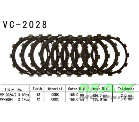 Koblingsplader(8) VESRAH YAMAHA FJR1300