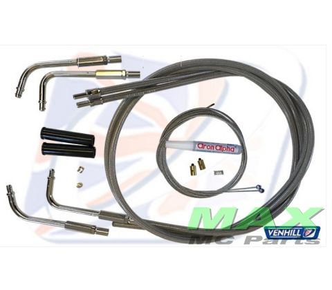 UNIVERSAL GASKABEL STÅL*PUSH FIT* HARLEY