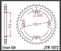 JT Bagkædehjul - JTR1072.38