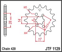 JT Forkædehjul-JTF1129.11 *USE:1128/11T*