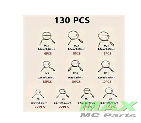 Clips til slanger/ hose clamp M5->M14mm 