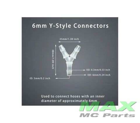 Y-samling - Ø1/4  SLANGE 6MM