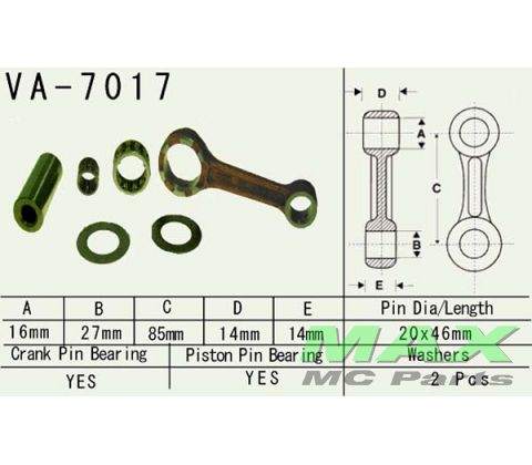 Plejlstang kit KAWA KX60 KX65 - SUZ RM60