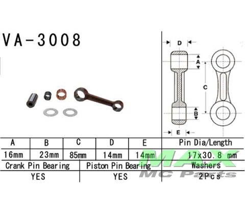 Plejlstang kit KAWA KXF80 - SUZ LT80 87-
