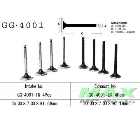 Udstødningsventil KAWA Z900 73-76