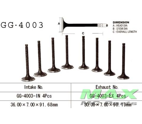 Udstødningsventil Z1000 A Z1R Z1000D