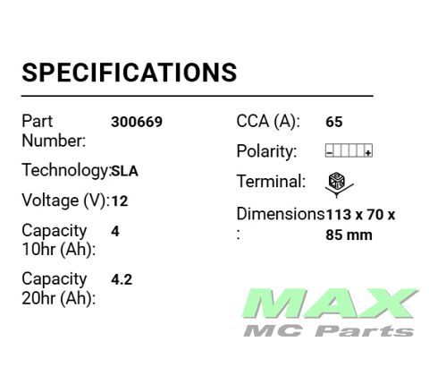 BS BATTERI *SLA*  BTX4L-BS YTX4L-BS