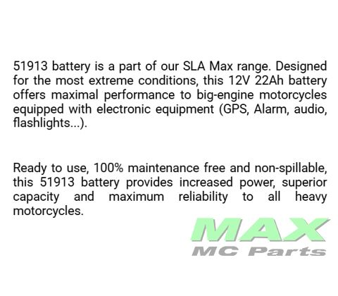 BS BATTERI *SLA-MAX* 51913 275cca BMW