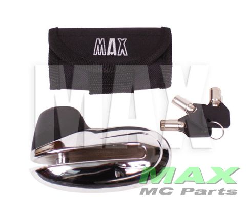 Skivebremselås, krom  9 mm m/beslag