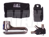 Skivebremselås rustfri 9,0mm m/beslag