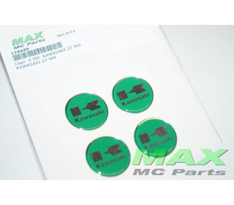 Logo  4 Stk  KAWASAKI 27 MM
