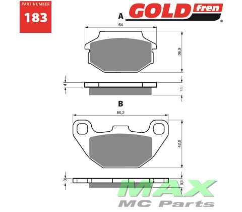 Gold-Fren Bremseklodser