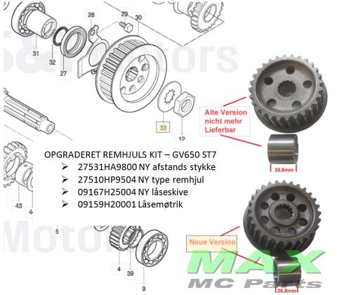 PULLY FRONT ST7 NEW VERSION *NLA*