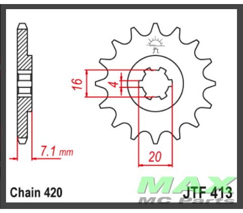 Forkædehjul JTF413.12 - SUZUKI RMX50 97-