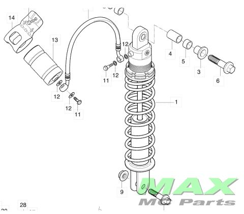 REAR SHOCKABSORBER HYOSUNG TE450