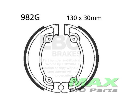 EBC grooved brake shoe set 982G