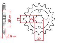 Fortandhjul 1041/14T KYMCO ATV
