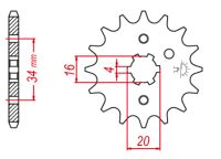 Forkædehjul - RacePro 1263/16T *