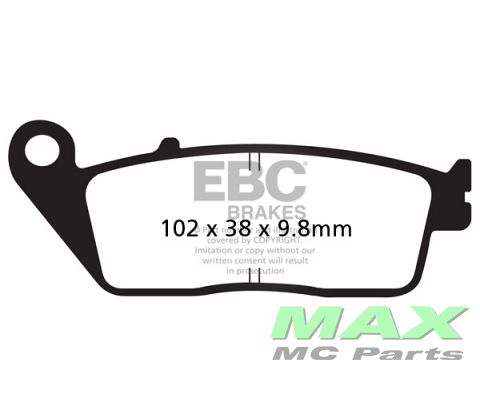 EBC Disc pad *FRONT/(REAR)* FA196 