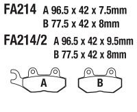 EBC Disc pad *REAR* FA214/2 TRIUMPH