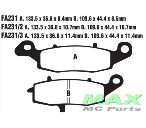 EBC Double Sintered *FRONT RH* (+REAR)
