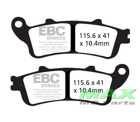 EBC Double- H Sinter*REAR* GL1800 *10MM*