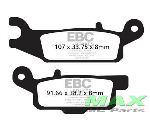 EBC Disc pad set FA444R *FRONT RIGHT*