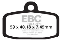 EBC Disc pad set FRONT FA612TT KTM SX85