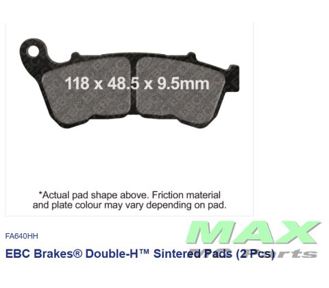 EBC SINTER pad FRONT FA640HH HARLEY