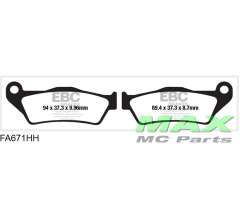 EBC Disc Brake REAR SINTER FA671HH BMW