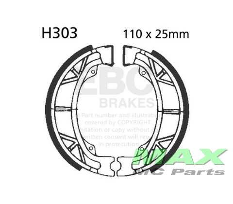 EBC grooved brake shoe set H303G