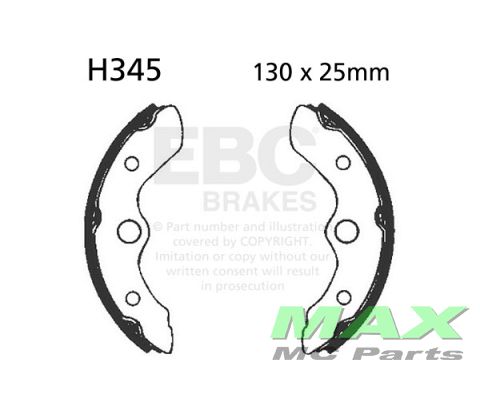 EBC grooved brake shoe set H345G
