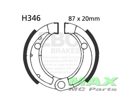 EBC Brake shoe*FRONT* H346 YFM90 TRX70
