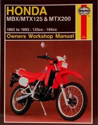 Haynes bog HONDA MBX125 MTX125 MTX200