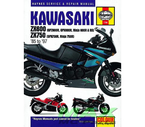Haynes bog KAWASAKI GPZ600 GPX600 GPX750
