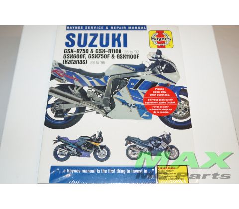 Haynes bog SUZUKI GSXR750 GSXR1100 GSX60