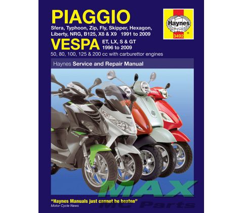 Haynes bog PIAGGIO ZIP VESPA ET LX S GT