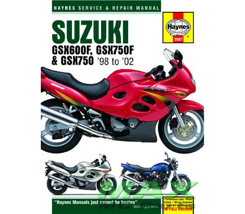 Haynes bog SUZUKI GSX600F GSX750F 98-02
