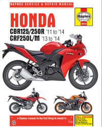 Haynes bog HONDA CBR125R CBR250R CRF250