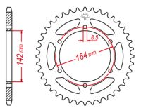 Bagkædehjul RacePro 1074/44T GT650 *ALL*