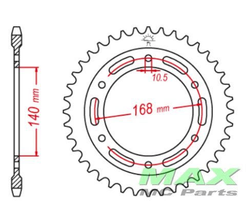 Bagkædehjul RacePro 3/41T BMW