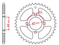 Bagkædehjul RacePro FS1  DX50 - 50CCM