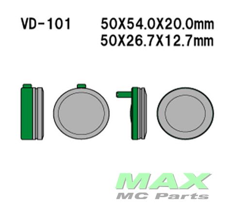 VESRAH Bremseklodser VD101*USE: FA012*