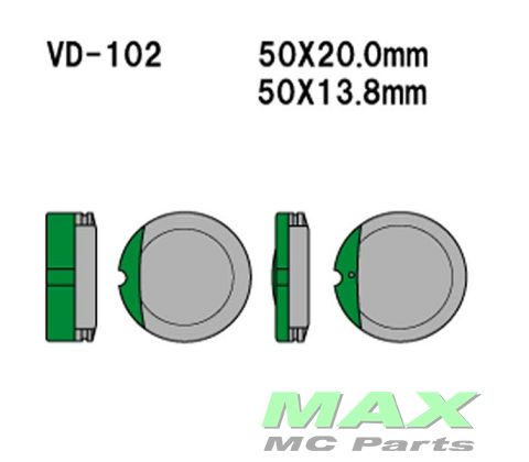VESRAH Bremseklodser VD102 *USE :FA013*