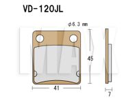 VESRAH Bremseklods VD120JL*USE:FA054HH